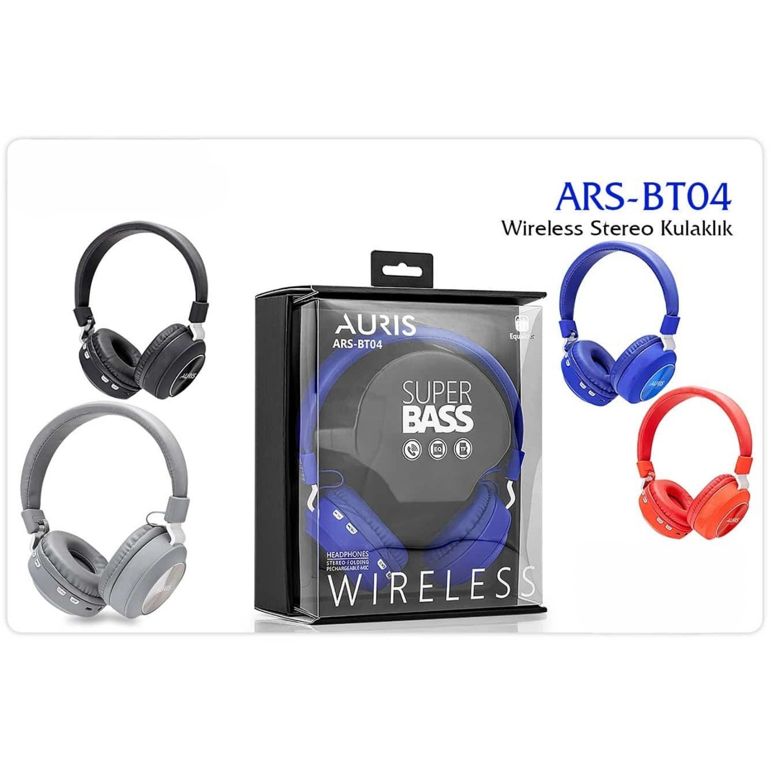 Auris Wireless Stereo Bluetooth Kulaklık Super Bass